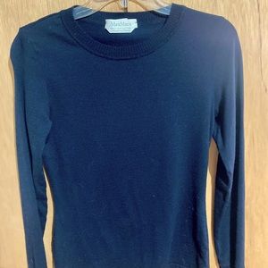 Max Mara Navy blue wool crewneck sweater